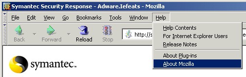 Help >> About Mozilla