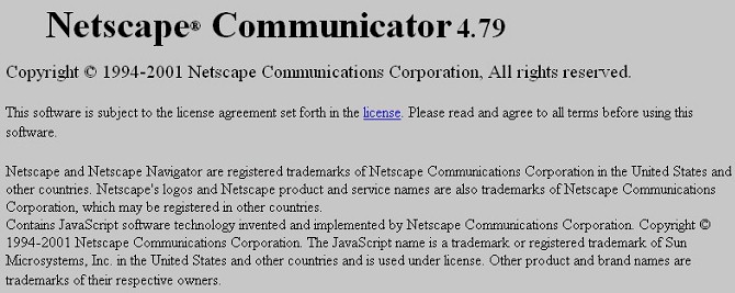 About Netscape Communicator