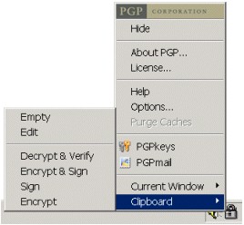 PGPtray: Clipboard