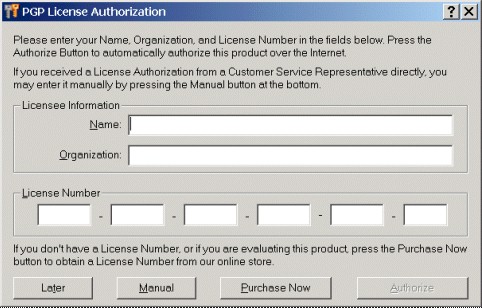 PGP License Authorization