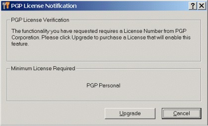 PGP License Notification