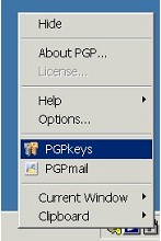 Opening PGPkeys from PGPtray