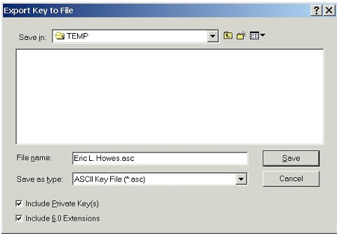 Export Key to File